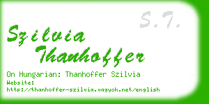 szilvia thanhoffer business card